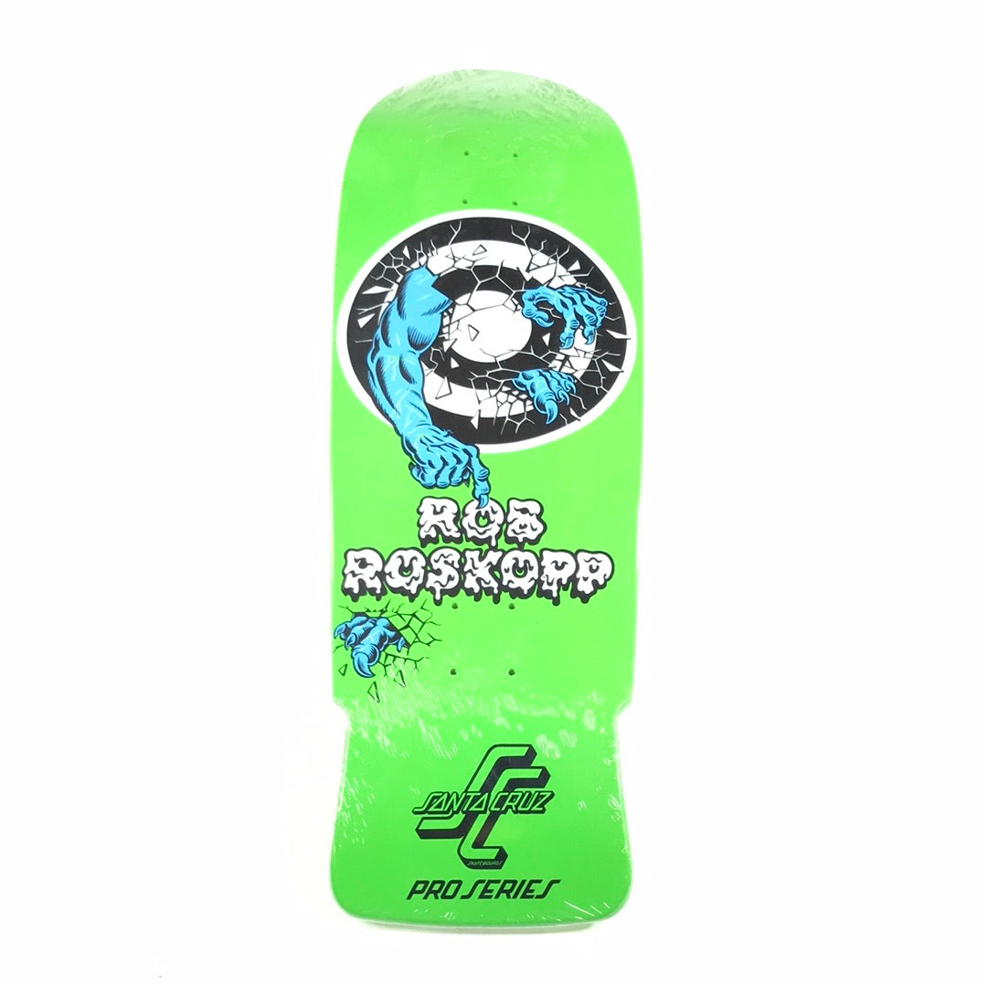 Rod Roskopp Santa Cruz Rob Roskopp Target 2 Green Fluorescent 10.0 Skateboard Deck ...