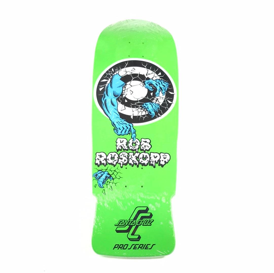 Santa Cruz Rob Roskopp Target 2 Green Fluorescent 10.0 Skateboard Deck