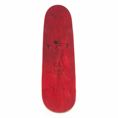 Snack Team Water  Color Red 8.25 Skateboard Deck