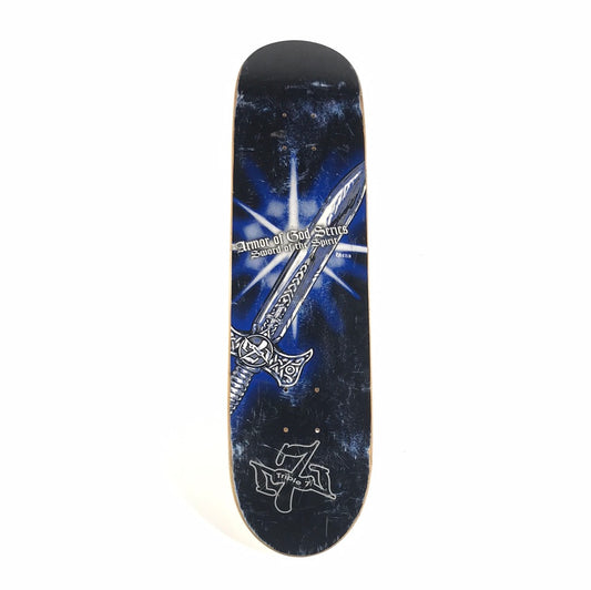 Armor of God Series Team Sword of the Spirit Black and Blue 7 3/8 Skateboard Deck