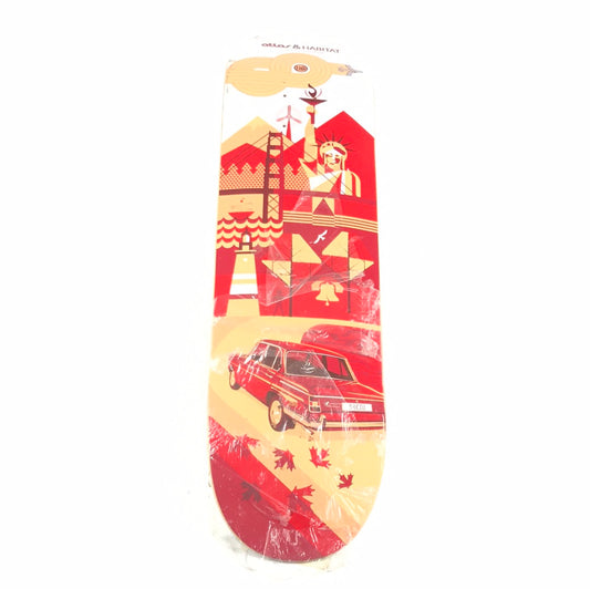 Habitat Mark Suciu Atlas Collaboration Cross Continentals Red 8.25 Skateboard Deck