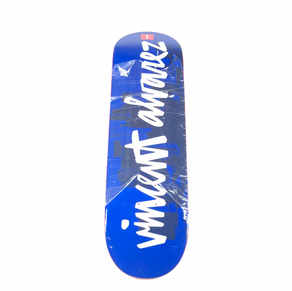 Chocolate Vincent Alvarez Cursive Blue 8.25 Skateboard deck western