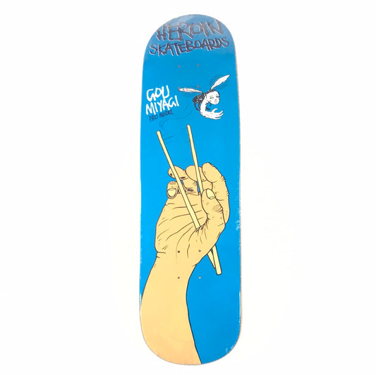 Heroin Skateboards Gou Miyagi Pro Model Blue 8.38 Skateboard Deck