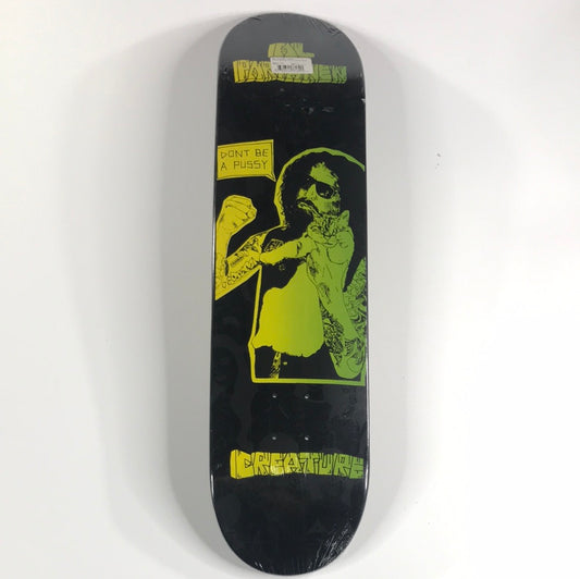 Creature Al Partanen Don't be a Pussy Black/Green 8.0 Skateboard Deck