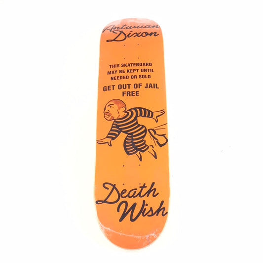 Deathwish Antwuan Dixon Get Out Of Jail Free Orange 7.75'' Skateboard Deck