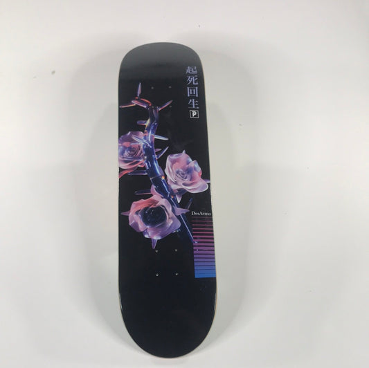 Primitive Wade Desarmo Glass Flower Black 8.125 Skateboard Deck