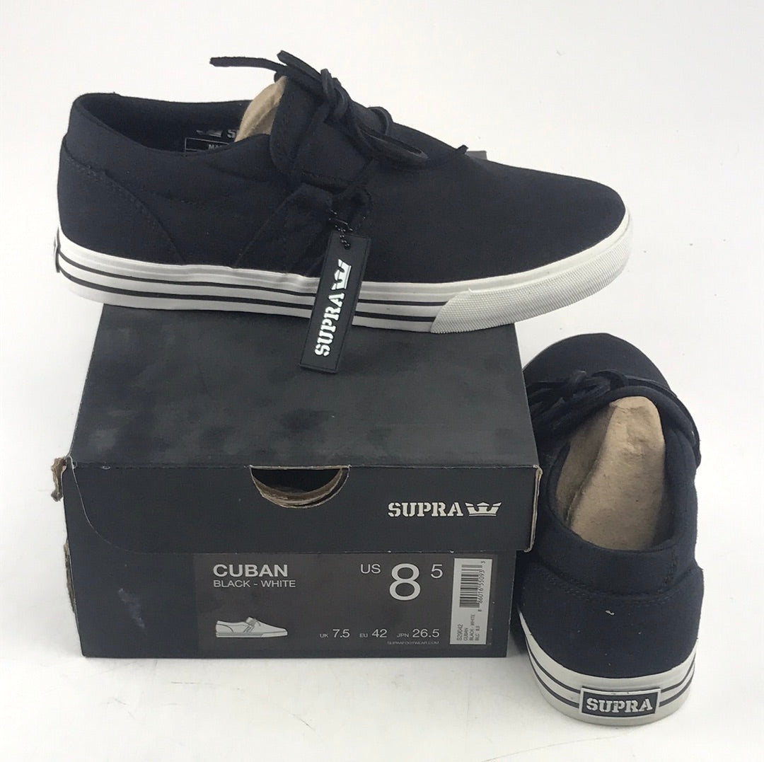 Supra Cuban Black-White US Mens Size 8.5