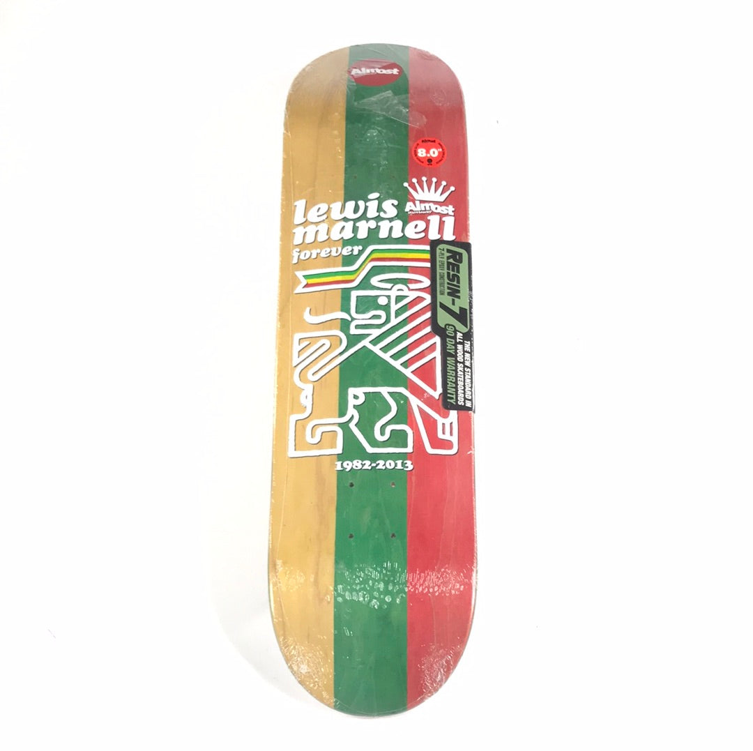 Almost Lewis Marnell Forever Red/Yellow/Green 8.0 Skateboard Deck