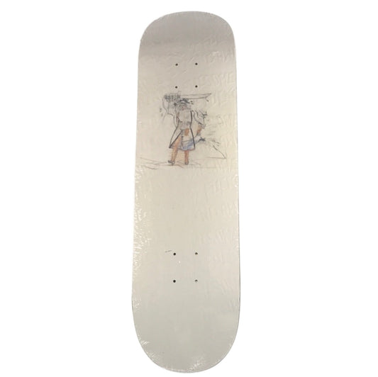 Fucking Awesome Team Girl Drawing Embossed White 8.18" Skateboard Deck