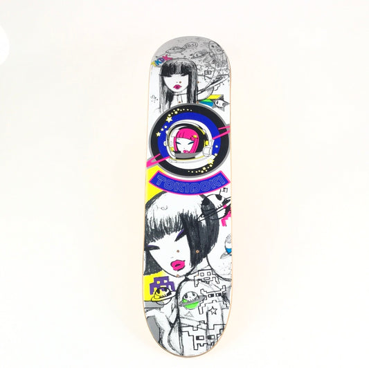 Tokidoki Alien Girl White 7 3/8 Skateboard Deck