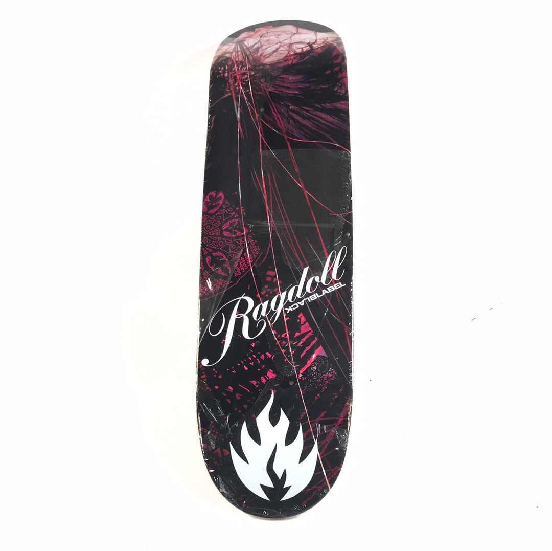 Black Label Ragdoll Pink/Black 7.75" Skateboard Deck