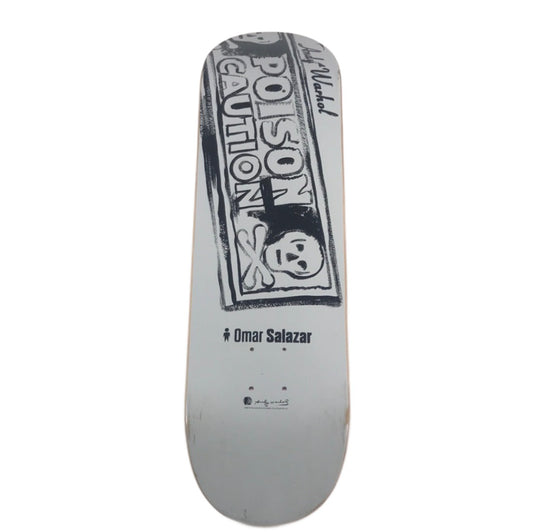 Alien Workshop Omar Salazar Poison Caution White 8.125" Skateboard Deck