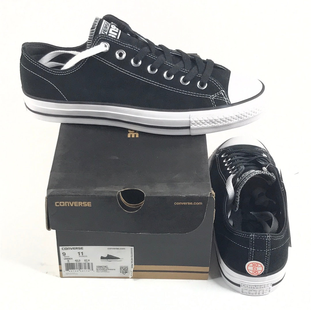 Converse Cons CTAS PRO OX Black/Black/White 159574C US Mens Size 9