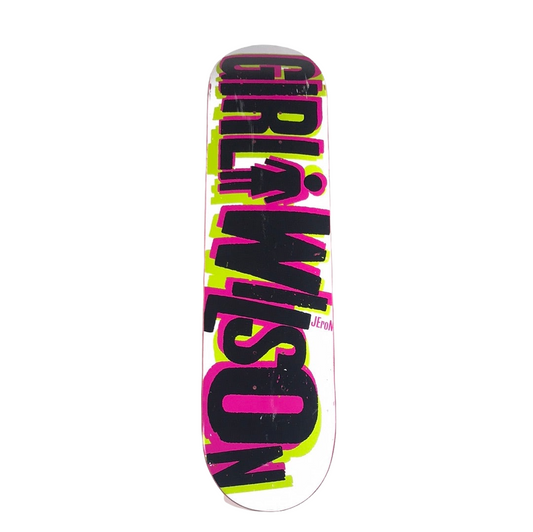 Girl Jerome Wilson Ransom Note White 7 3/4 Skateboard Deck