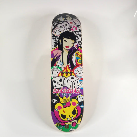 Tokidoki Team Gambler Lady Pink 7 3/8 Skate Skateboard Deck