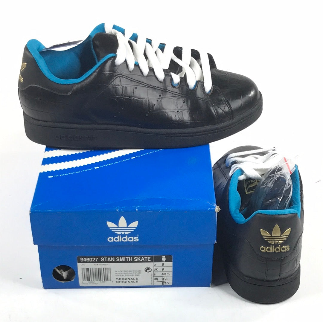 Adidas Stan Smith Skate BLACK/TURQU/RWHITE 946027 US Mens Size 9.5