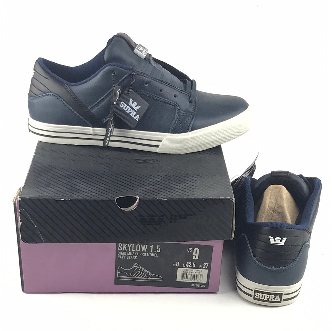 Supra Skylow 1.5 Chad Muska Navy Black US Mens Size 9