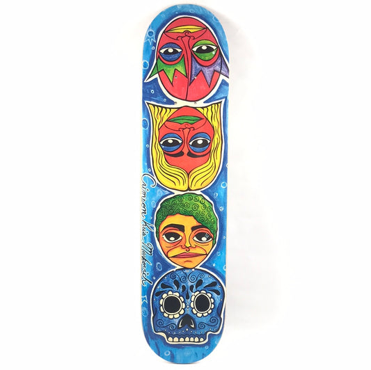 Crimson Kris Markovich Four Heads Blue/Multi 7.5" Skateboard Deck