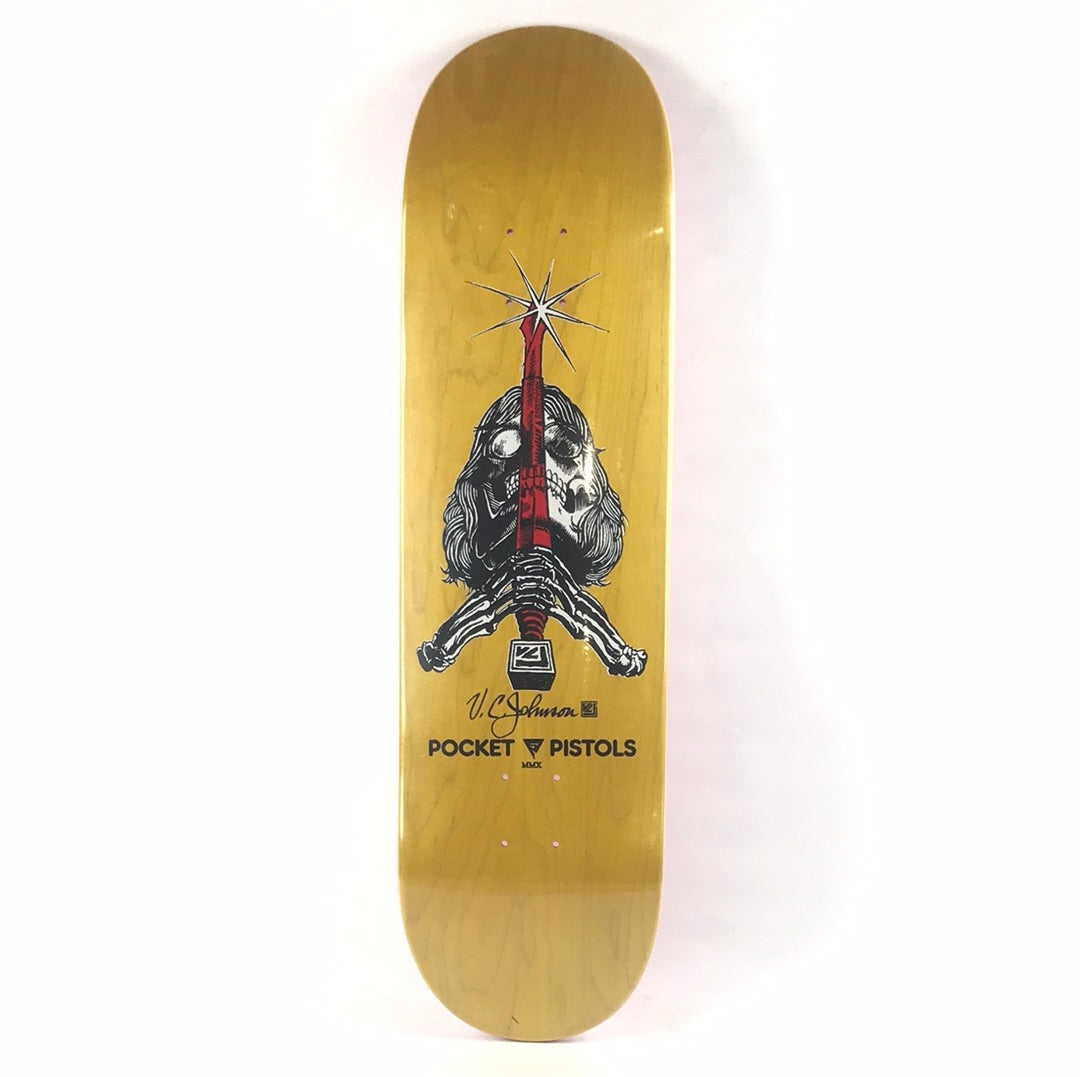 Pocket Pistols VCJ Vernon Courtland Johnson Sword Yellow 8.5'' Skateboard Deck