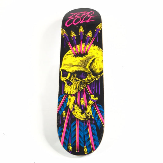 Zero Chris Cole BlackLight Skull And Arrows Black/Neon 7.75‚Äù Skateboard Deck