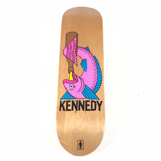 Girl Cory Kennedy Drinking Fish Woodgrain 8" Skateboard Deck