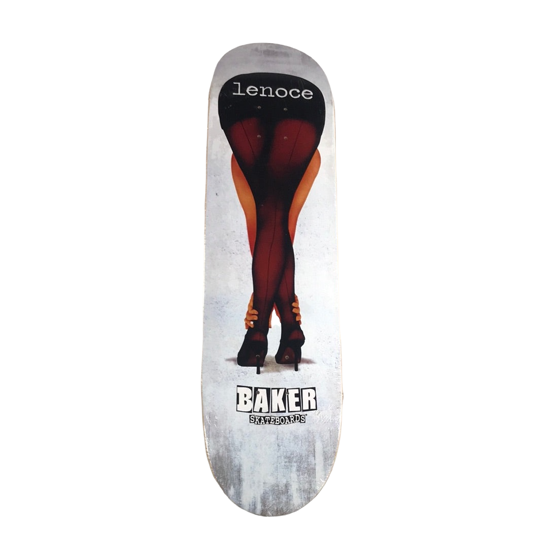 Baker Jeff Lenoce 2013 Bend Over in Stockings White 8.0 Skateboard Deck