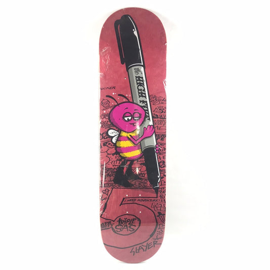 The High Five Doodle Bee Pink 8.375" Skateboard Deck