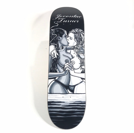 Prime Jovonae Turner 2 chicks Black 8.25 signed Skateboard Deck