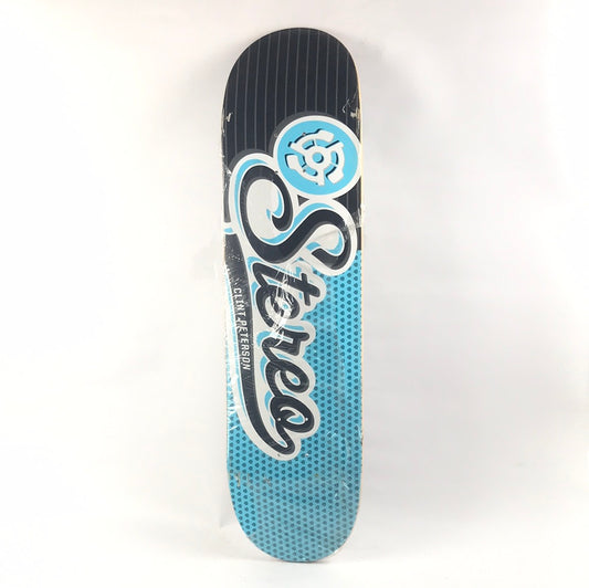 Stereo Clint Peterson Cursive Blue/Black 8.25" Skateboard Deck