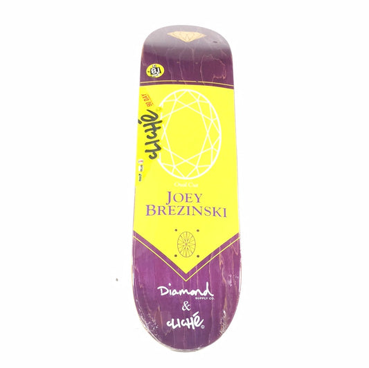 Cliche x Diamond Joey Brezinski Oval Cut Purple 8.1 Skateboard Deck