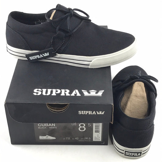 Supra Cuban Black-White US Mens Size 8.5