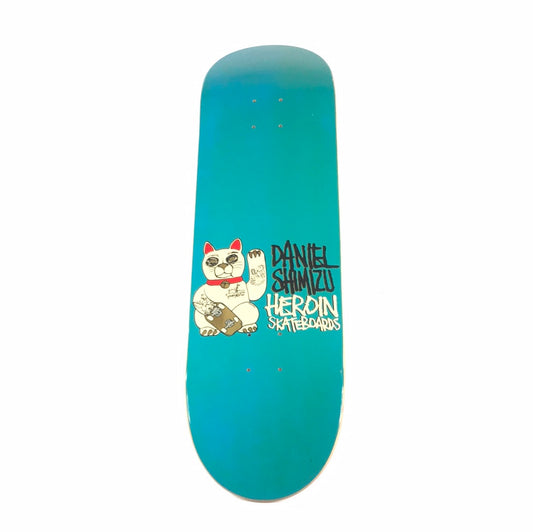 Heroin Daniel Shimizu Skater Cat Blue 8.475 Skateboard Deck