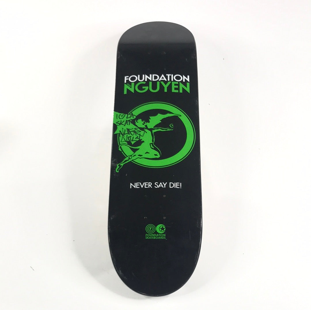 Foundation Don Nguyen Never Say Die Autographed Black/Green 8.125 Skateboard Deck