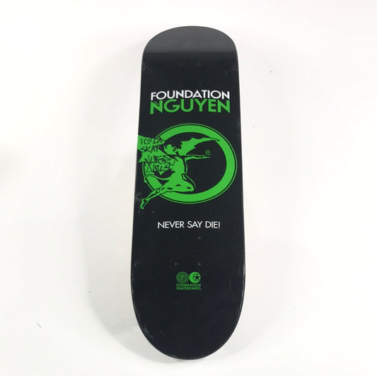 Foundation Don Nguyen Never Say Die Autographed Black/Green 8.125 Skateboard Deck