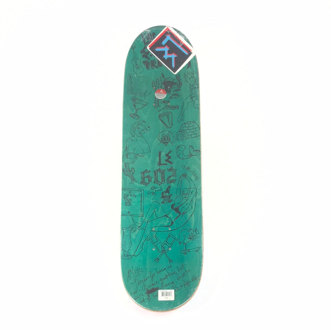 Life Extension Jake Duncombe Duncomberita Green/Red 8.38 Skateboard Deck