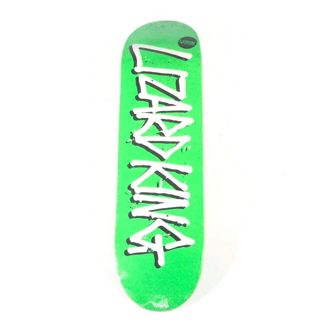 Deathwish Lizard King Gang Name Green Glitter 8.3875 Skateboard Deck