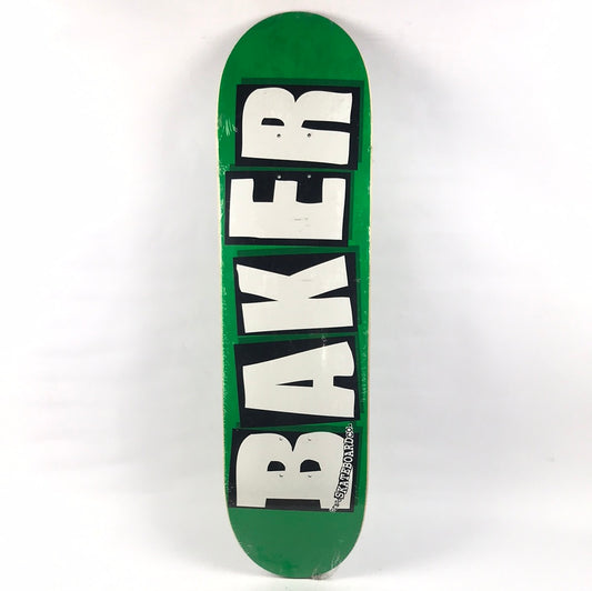 Baker Team Brand Name Green/White 8.3'' Skateboard Deck