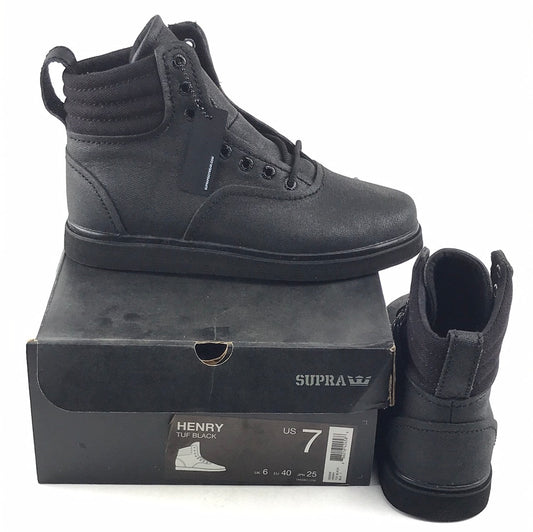 Supra Henry Tuf Black US Mens Size 7