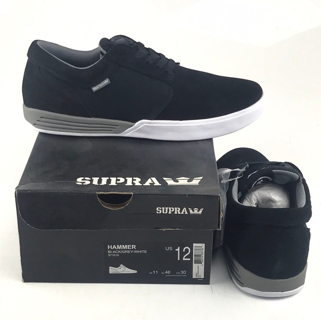 Supra Hammer Black/Grey-White US Mens Size 12