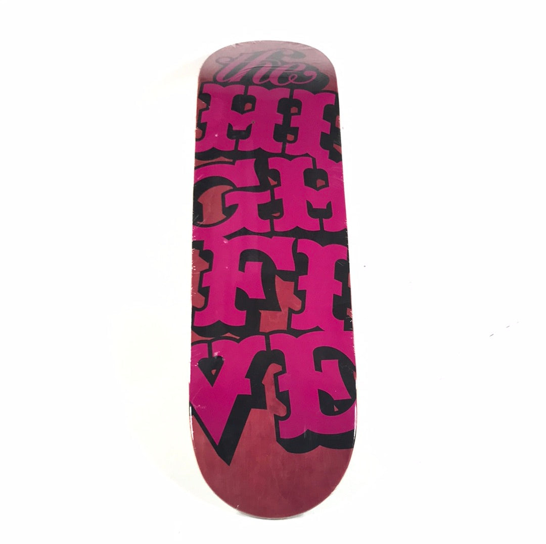 The High Five Team Lettering Pink 8.38'' Skateboard Deck