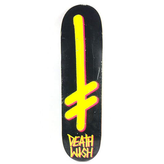 Deathwish Team Classic Spray Black/Yellow 8.5'' Skateboard Deck