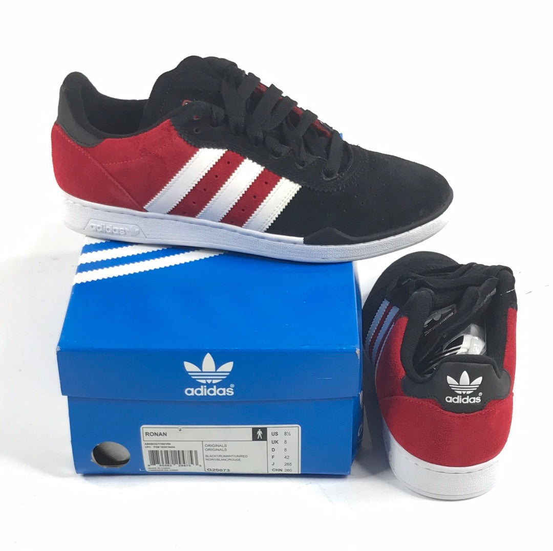 Adidas Skate Ronan BLACK1/RUNWHT/UNIRED G20073 US Mens Size 8.5