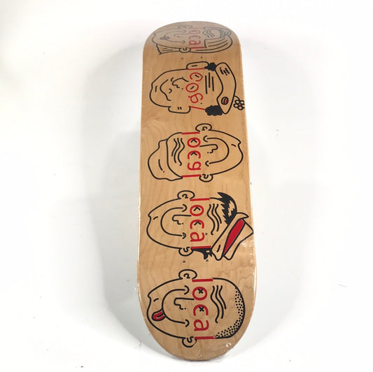 Local Team Smiles Wood Grain 8.5 Skateboard Deck