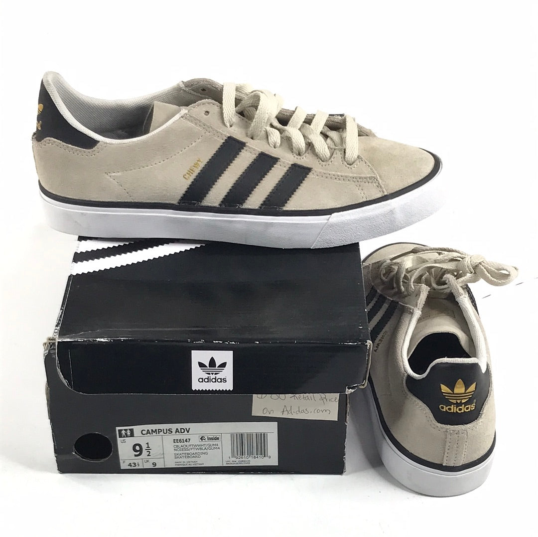 Adidas Skate Campus ADV CBLACK/FTWWHT/GUM4 EE6147 U.S. Mens Size 9.5