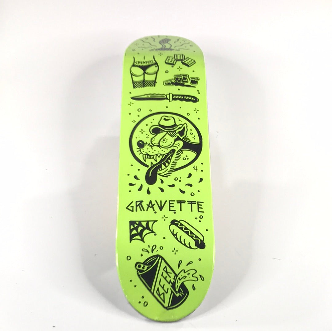Creature David Gravette Tanked Green 8.2 Skateboard deck