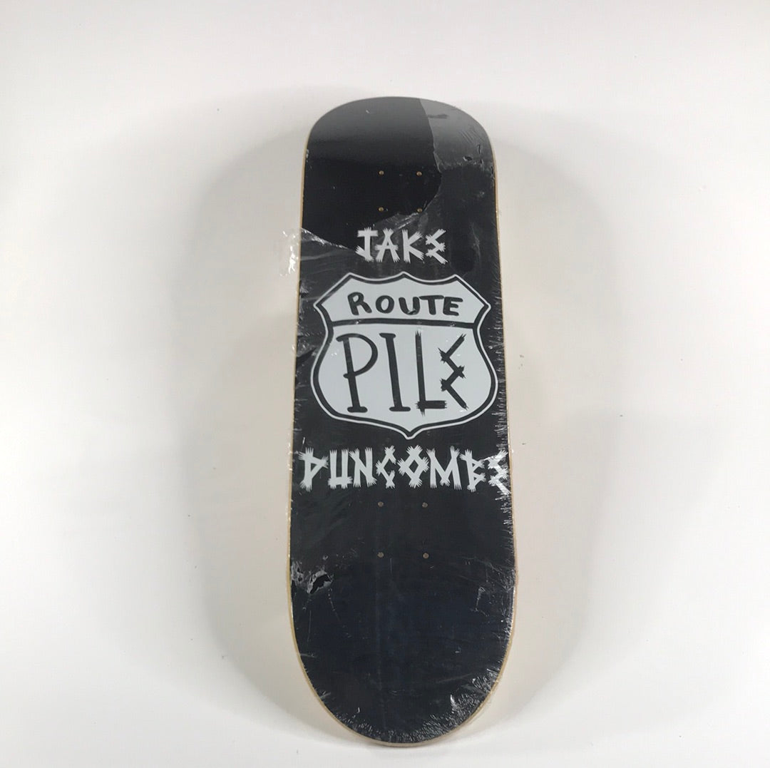 Life Extension Route Pile Jake Duncombe Sign Black 8.25 Skateboard Deck