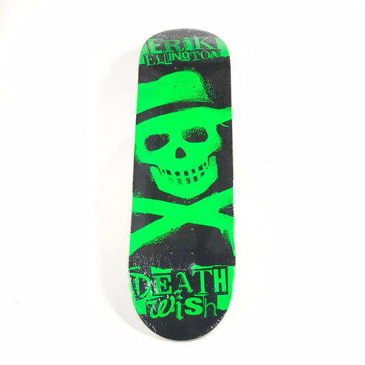 Deathwish Erik Ellington Skull & Crossbones Green/Black 8.5‚Äù Skateboard Deck