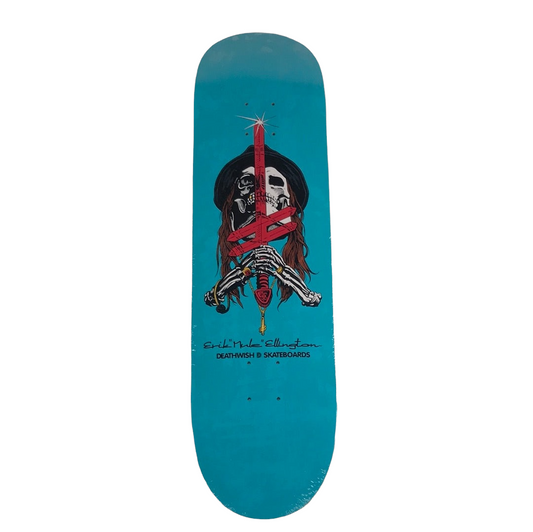 Deathwish Erik Ellington Powell Skull Blue 8.38 Skateboard Deck