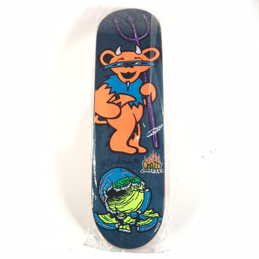 Pocket Pistols Ron Chatman Grateful Dead Autographed Demon Blue/Orange 8.25'' Skateboard Deck