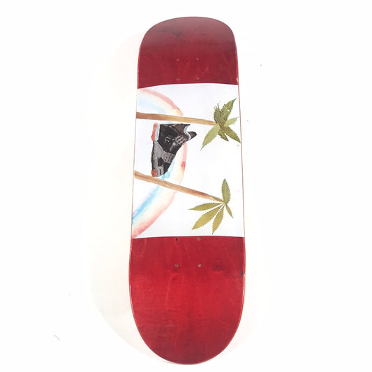 Snack Team Water  Color Red 8.25 Skateboard Deck